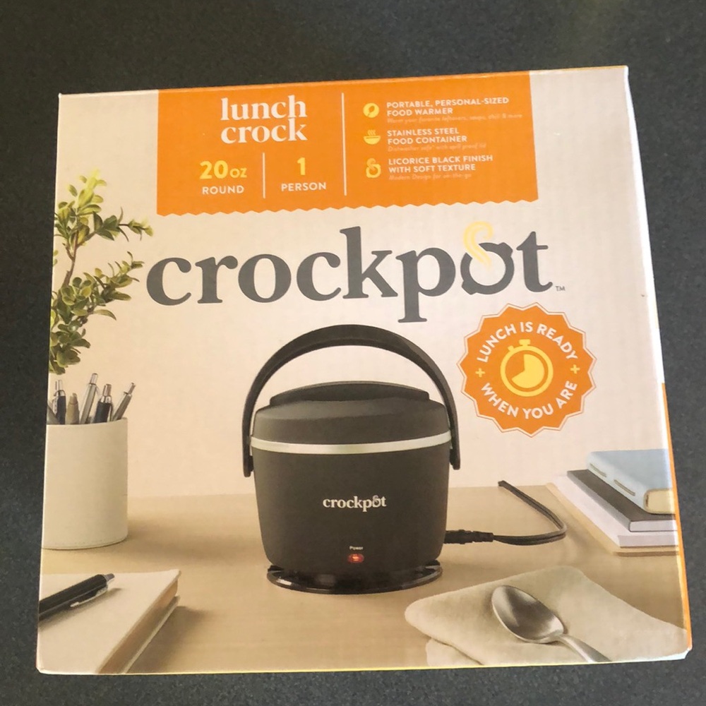 Crock Pot Lunch Crock Licorice Black- NIB